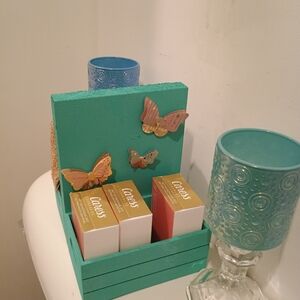 Teal Butterfly Storage Organizer